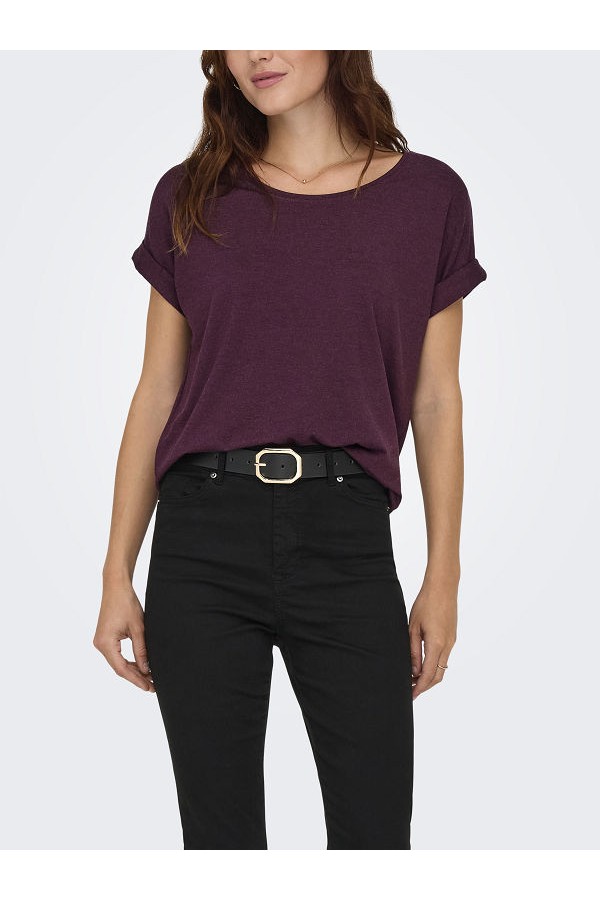 ONLMOSTER S/S O-NECK TOP NOOS JRS - ΜΠΟΡΝΤΩ