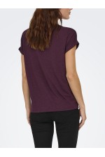 ONLMOSTER S/S O-NECK TOP NOOS JRS - ΜΠΟΡΝΤΩ