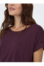 ONLMOSTER S/S O-NECK TOP NOOS JRS - ΜΠΟΡΝΤΩ