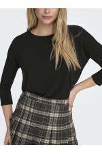 ONLGLAMOUR 3/4 TOP JRS NOOS - ΜΑΥΡΟ