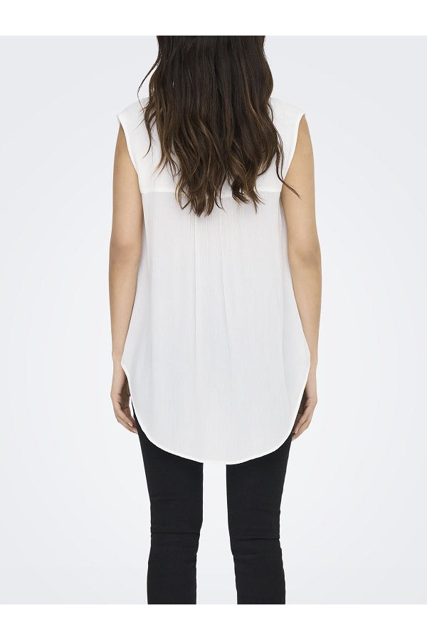 ONLJETTE LIFE LS SHIRT MOCH WVN - ΛΕΥΚΟ