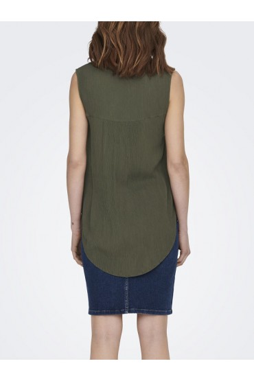 ONLJETTE LIFE LS SHIRT MOCH WVN - ΧΑΚΙ