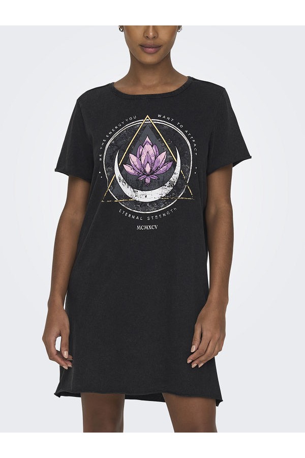 ONLLUSY LIFE DRESS S/S JRS NOOS - ΓΚΡΙ
