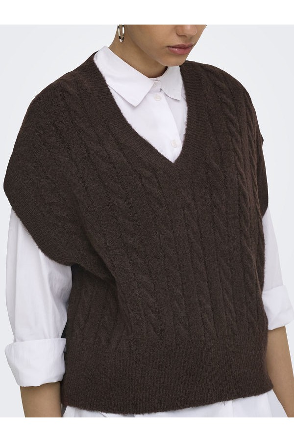 ONLMELODY VEST KNT NOOS - ΚΑΦΕ