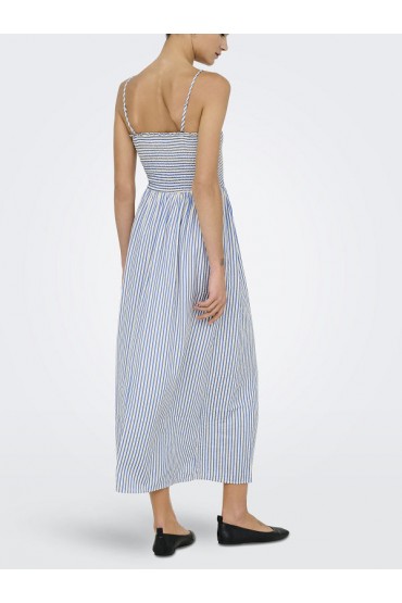 ONLBARI STRAP SMOCK DRESS MOCH - ΜΠΛΕ