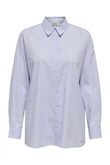 ONLRIMINI LIFE LS SHIRT MOCH WVN - ΛΕΥΚΟ