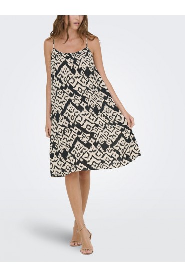 ONLMAI STRAP DRESS WVN CS - ΜΑΥΡΟ