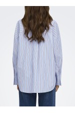 ONLOREGON ALVA LS REG SHIRT NOOS WVN - ΜΠΛΕ