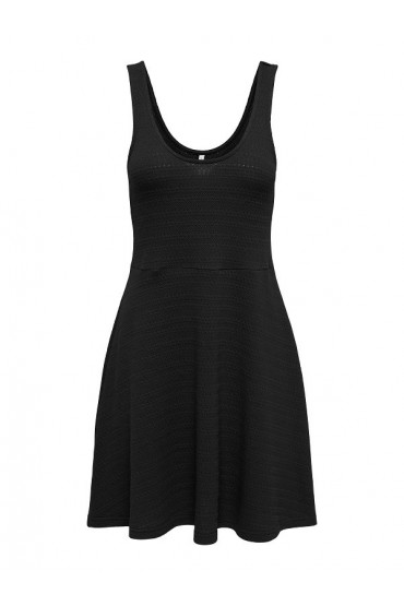 ONL30 ADALINE S/L SHORT DRESS CS - ΜΑΥΡΟ