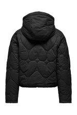 ONLTAHIA LW HEART HOOD JACKET CC OTW - ΜΑΥΡΟ