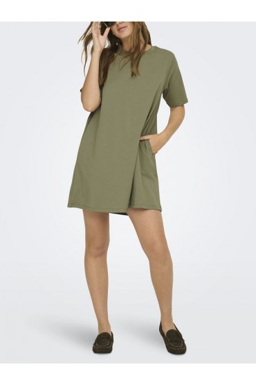 ONLMARA S/S POCKET DRESS JRS NOOS - ΧΑΚΙ