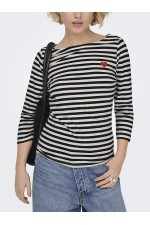 ONLFIFI 3/4 PRINTED TOP CS JRS - ΛΕΥΚΟ