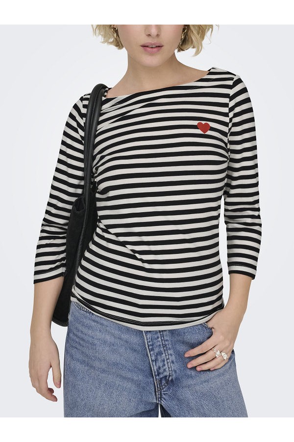 ONLFIFI 3/4 PRINTED TOP CS JRS - ΛΕΥΚΟ