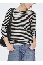ONLFIFI 3/4 PRINTED TOP CS JRS - ΛΕΥΚΟ