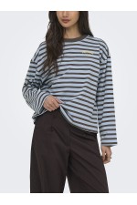 ONLFREJA L/S STRIPE TOP CC JRS - ΜΠΛΕ ΑΝΟΙΧΤΟ