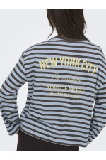 ONLFREJA L/S STRIPE TOP CC JRS - ΜΠΛΕ ΑΝΟΙΧΤΟ