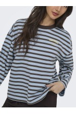 ONLFREJA L/S STRIPE TOP CC JRS - ΜΠΛΕ ΑΝΟΙΧΤΟ