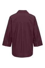 ONLSAJA KERI 3/4 SHIRT WVN - ΜΠΟΡΝΤΩ
