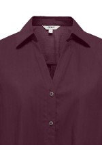 ONLSAJA KERI 3/4 SHIRT WVN - ΜΠΟΡΝΤΩ