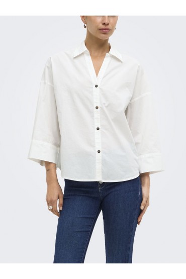 ONLSAJA KERI 3/4 SHIRT WVN - ΛΕΥΚΟ