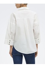ONLSAJA KERI 3/4 SHIRT WVN - ΛΕΥΚΟ