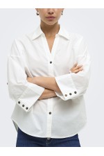 ONLSAJA KERI 3/4 SHIRT WVN - ΛΕΥΚΟ