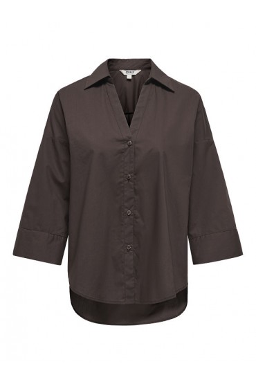 ONLSAJA KERI 3/4 SHIRT WVN - ΚΑΦΕ