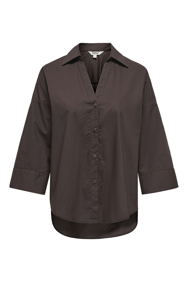 ONLSAJA KERI 3/4 SHIRT WVN - ΚΑΦΕ