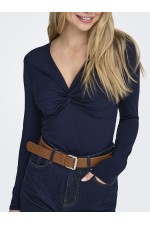 ONLLONE LIFE L/S KNOT TOP NOOS JRS - ΜΠΛΕ