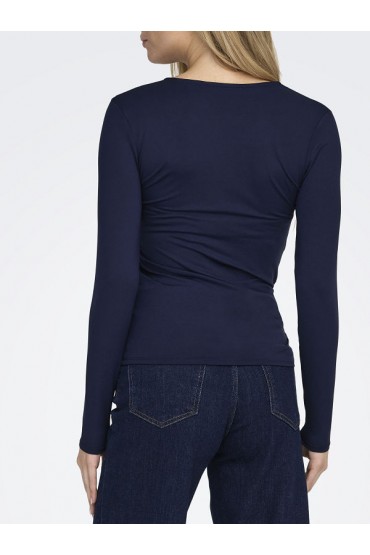 ONLLONE LIFE L/S KNOT TOP NOOS JRS - ΜΠΛΕ