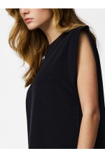 PCCHILLI SUMMER SL ANK DRESS UB NOOS BC - ΜΑΥΡΟ