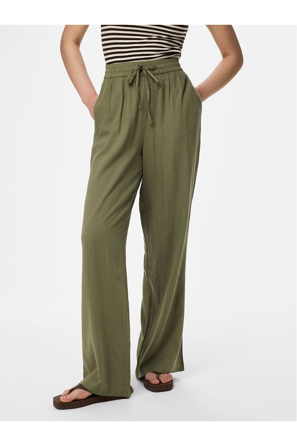 PCPIA HW WIDE PANTS WVN NOOS - ΠΡΑΣΙΝΟ