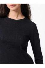 PCMARIE LS O-NECK POIN TOP JRS NOOS BC - ΜΑΥΡΟ