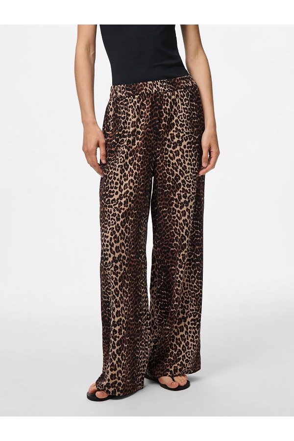 PCTIFFANY HW WIDE PANTS WVN NOOS - ΜΠΕΖ