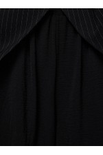 PCTIFFANY HW WIDE PANTS WVN NOOS - ΜΑΥΡΟ