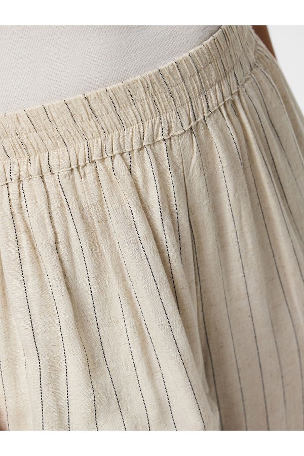PCPIA LINEN BLEND HW CULOTTE WVN NOOS - ΜΠΕΖ