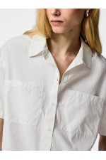 PCMELIA SS SHIRT WVN NOOS BC - ΛΕΥΚΟ