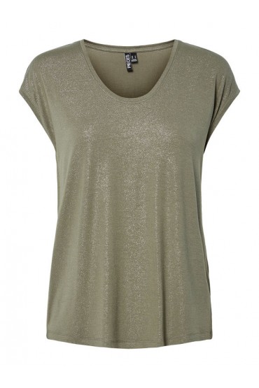 PCALICE SS GLITTER TEE JRS NOOS BC - ΧΑΚΙ
