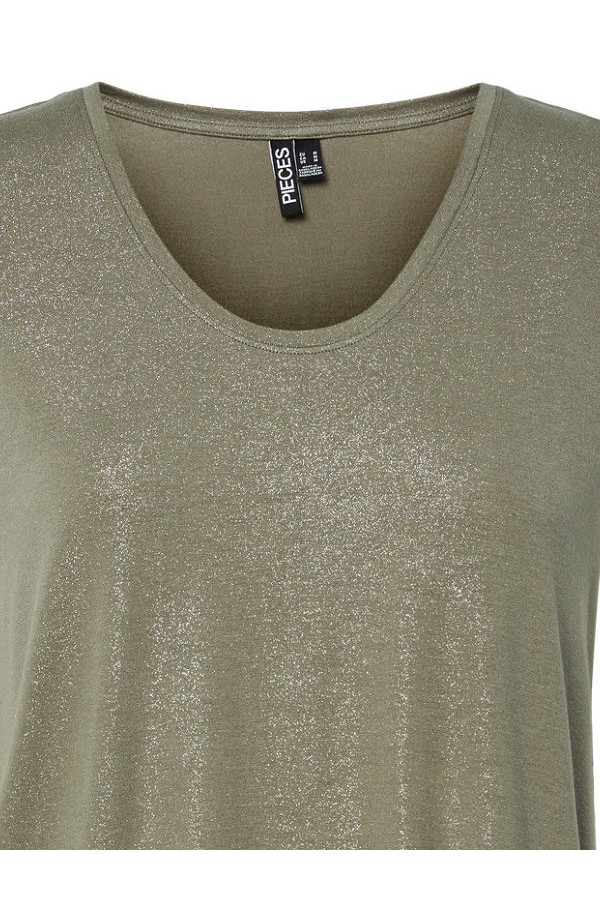 PCALICE SS GLITTER TEE JRS NOOS BC - ΧΑΚΙ