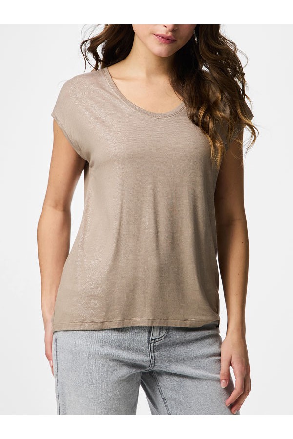PCALICE SS GLITTER TEE JRS NOOS BC - ΜΠΕΖ