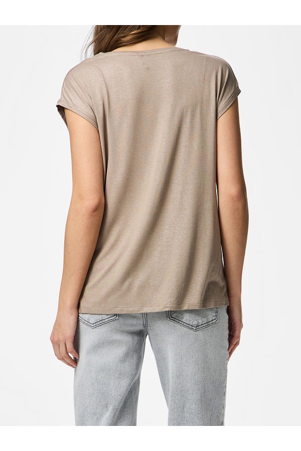 PCALICE SS GLITTER TEE JRS NOOS BC - ΜΠΕΖ