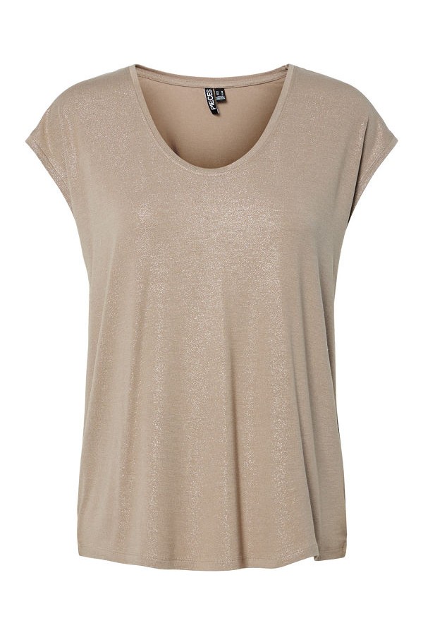 PCALICE SS GLITTER TEE JRS NOOS BC - ΜΠΕΖ