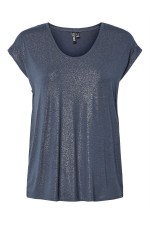 PCALICE SS GLITTER TEE JRS NOOS BC - ΜΠΛΕ