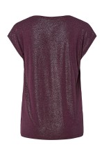 PCALICE SS GLITTER TEE JRS NOOS BC - ΜΠΟΡΝΤΩ