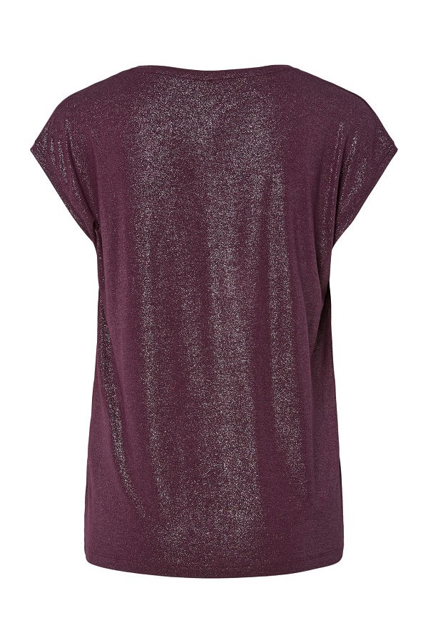 PCALICE SS GLITTER TEE JRS NOOS BC - ΜΠΟΡΝΤΩ