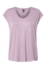 PCALICE SS GLITTER TEE JRS NOOS BC - ΡΟΖ