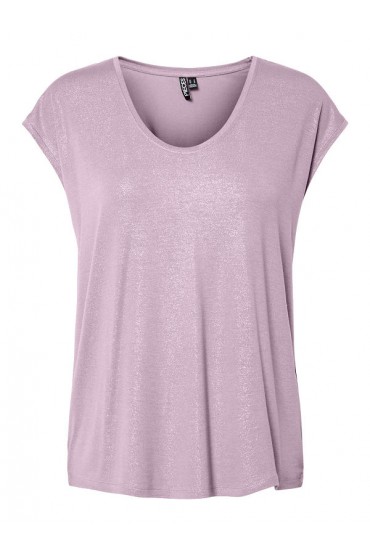 PCALICE SS GLITTER TEE JRS NOOS BC - ΡΟΖ