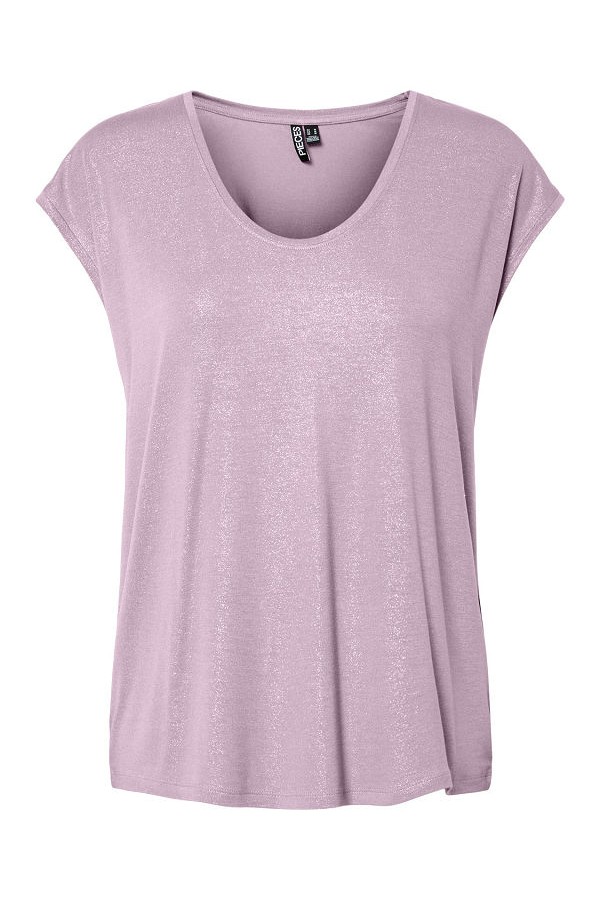 PCALICE SS GLITTER TEE JRS NOOS BC - ΡΟΖ