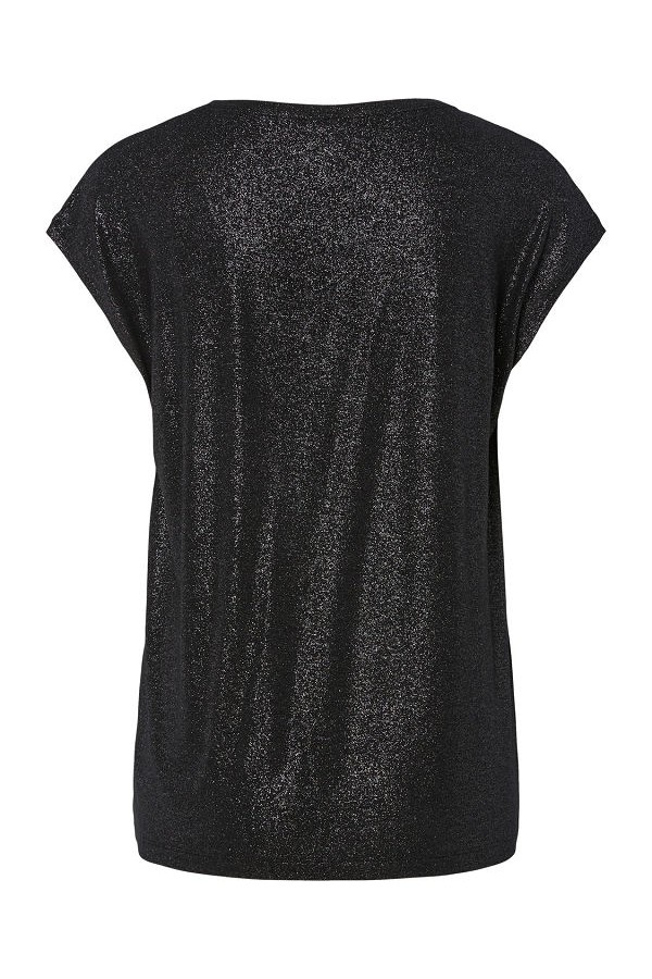 PCALICE SS GLITTER TEE JRS NOOS BC - ΜΑΥΡΟ