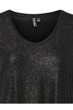 PCALICE SS GLITTER TEE JRS NOOS BC - ΜΑΥΡΟ